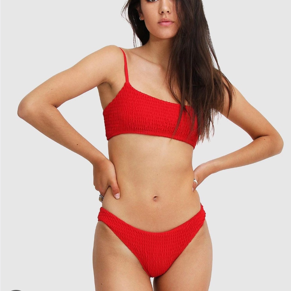 Mosmann Australia Smocked Bikini Red